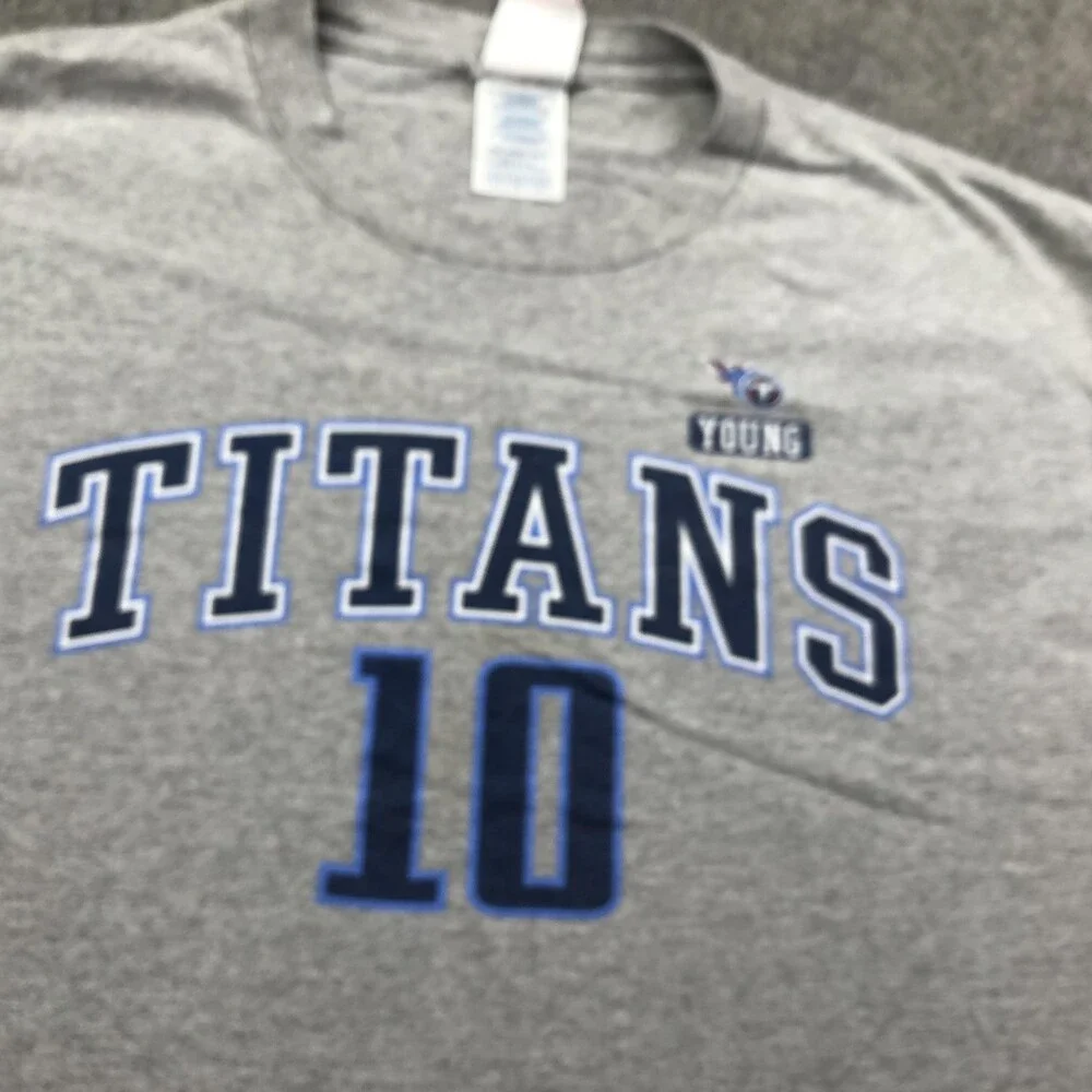 Vintage Tennessee Titans Shirt Mens Large Gray Players Inc Vince Young 10